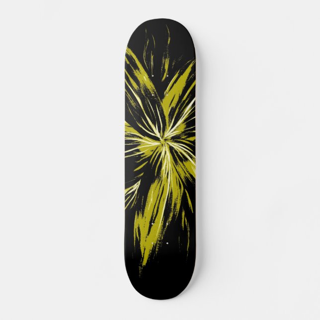 Skate amarelo do parafuso de relâmpago (Frente)