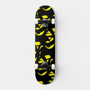 Skate Amarelo Moderno Contemporâneo / Preto
