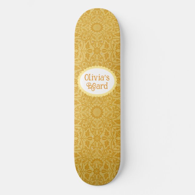 Skate Amarelo Ouro personalizado (Frente)