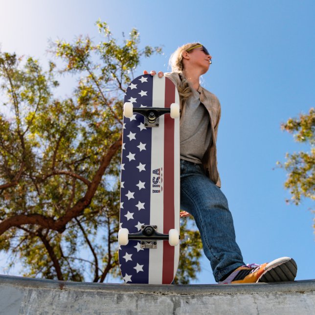 Skate American Flag American USA Pattern (Ao ar livre 1)