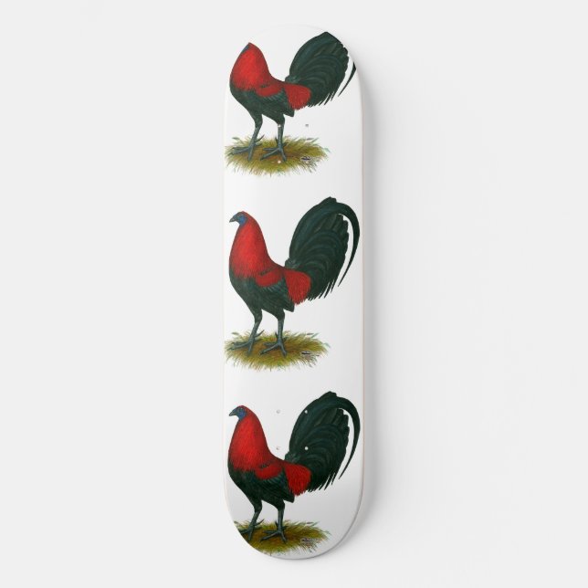 Skate American Gamecock: Marrom Vermelho (Frente)