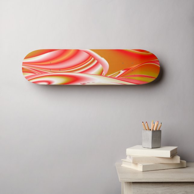 Skate Amor e Abstrato 3D Rainbowart Dourado (Arte de parede (Horz))