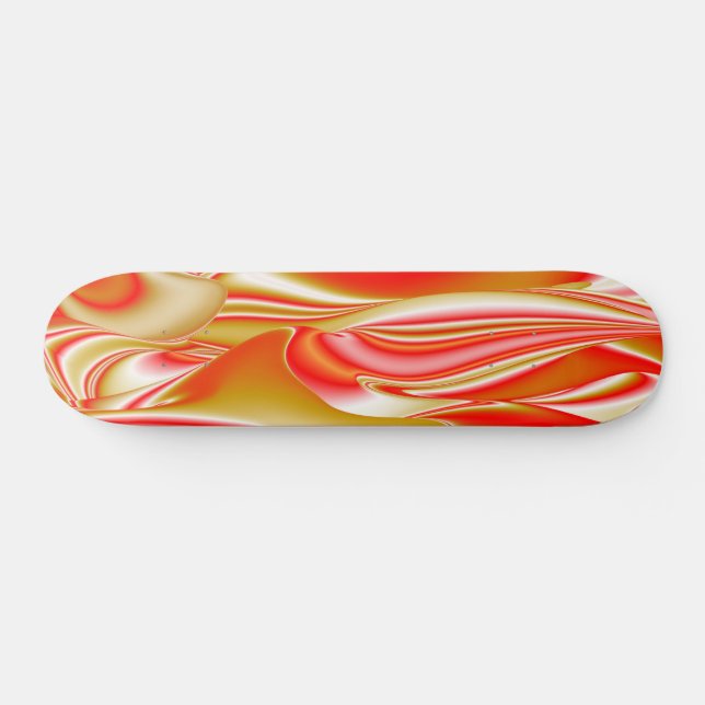 Skate Amor e Abstrato 3D Rainbowart Dourado (Horz)