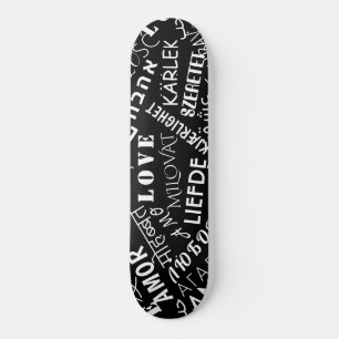 Skate AMOR - Vários Idiomas - Internacional Personaliz