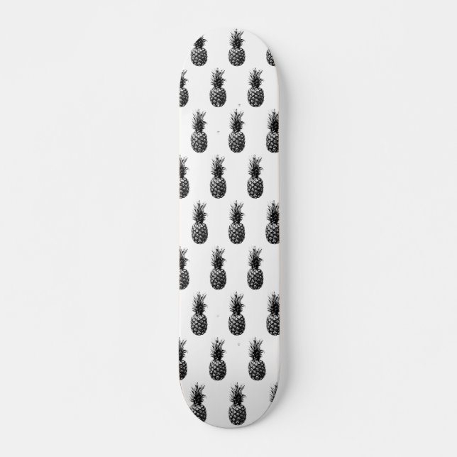 Skate Ananás preto e branco Elegante (Frente)