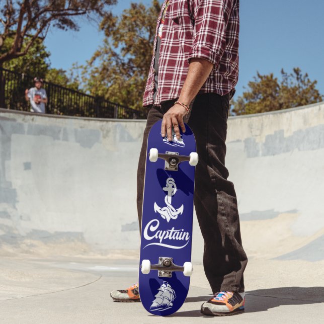 Skate Âncora de Iate Capitão Desenho Náutico (Ao ar livre 2)