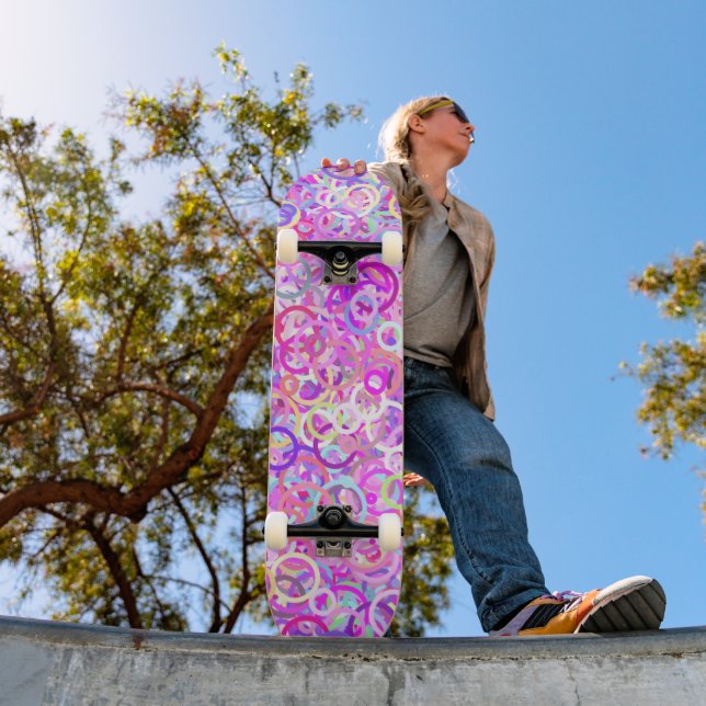 Skate Anéis de Cor-Rosas e Mais (Ao ar livre 1)