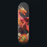 Skate *~* Anel AP88 do Dragão Elementar Fogo<br><div class="desc">(Pesquise no código AP88 para localizar itens semelhantes ) Transferência fácil para outros produtos Zazzle. DRAGÃO de elemento com ANEL de FOGO / FLAMESS e MONOGRAM INICIAL para seu nome - Mantenha ou edite ou exclua o texto. Este famoso skate tradicional chinês estilo personalizado pro Element Dragon design é definitivamente...</div>