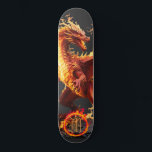 Skate *~* Anel de incêndio AP88 Dragão de elemento feroz<br><div class="desc">(Pesquise no código AP88 para localizar itens semelhantes ) Transferência fácil para outros produtos Zazzle. DRAGÃO de elemento com ANEL de FOGO / FLAMESS e MONOGRAM INICIAL para seu nome - Mantenha ou edite ou exclua o texto. Este famoso skate tradicional chinês estilo personalizado pro Element Dragon design é definitivamente...</div>