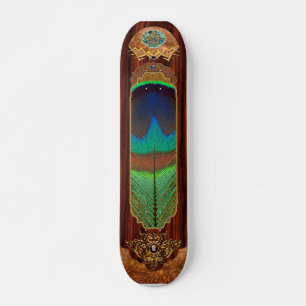 Skate Animal - pássaro - pena do pavão
