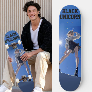 Skate Anime Cyberpunk Black Unicorn