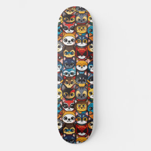 Skate Anime Kawaii Chibi Gatos Super-Heróis Fofos