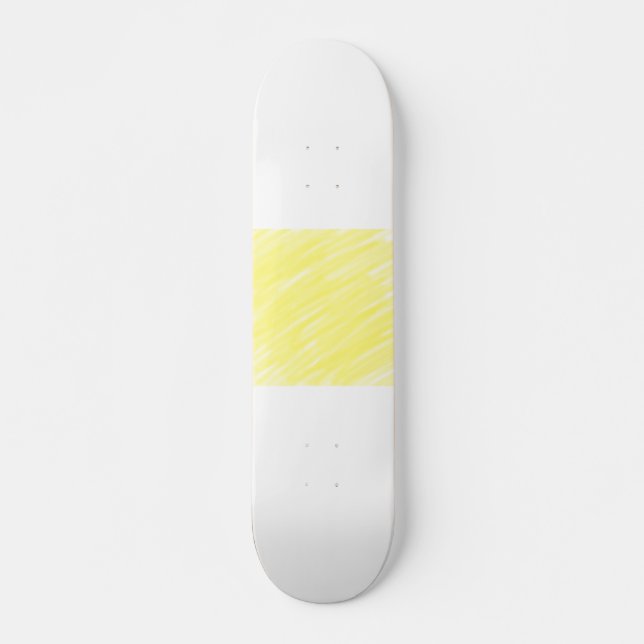 Skate anúncio amarelo pastel personalizado de cor sólida (Frente)