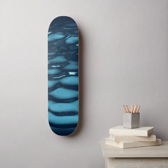 Skate Aqua Blue Water Waves (Arte de parede)
