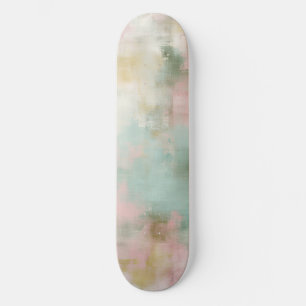 Skate Aquarela Abstrata Rosa Suave