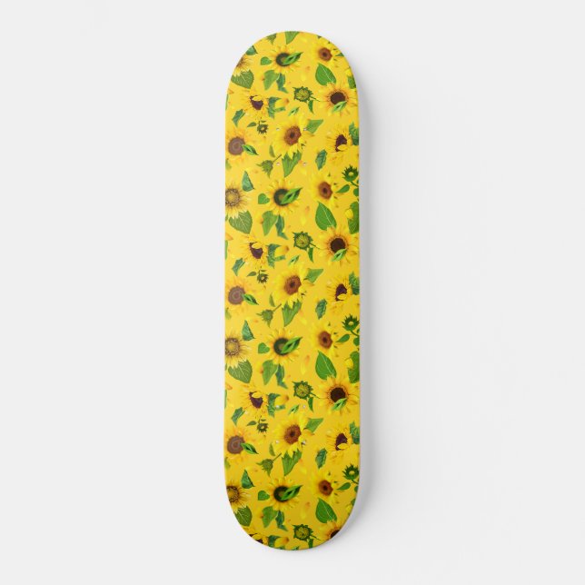 Skate Aquarela Girassol 3 (Frente)