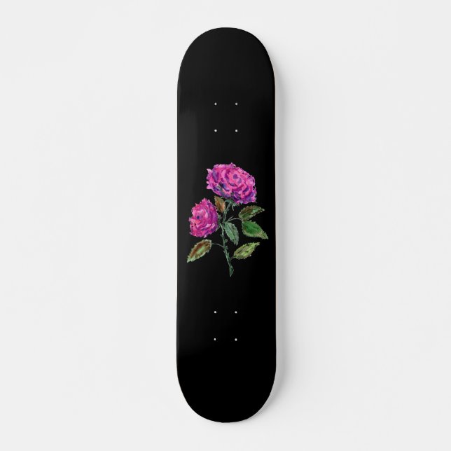 Skate Aquarela Rosa Roxa (Frente)