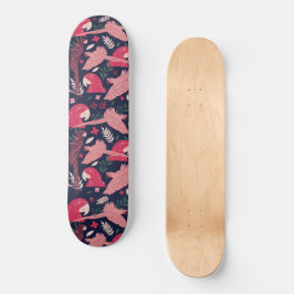 Skate Ara Parrot Red Pink Desenhando Padrão de Licença T