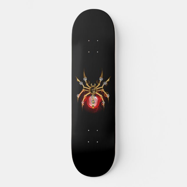 Skate Aranha-do-galo em preto (Frente)