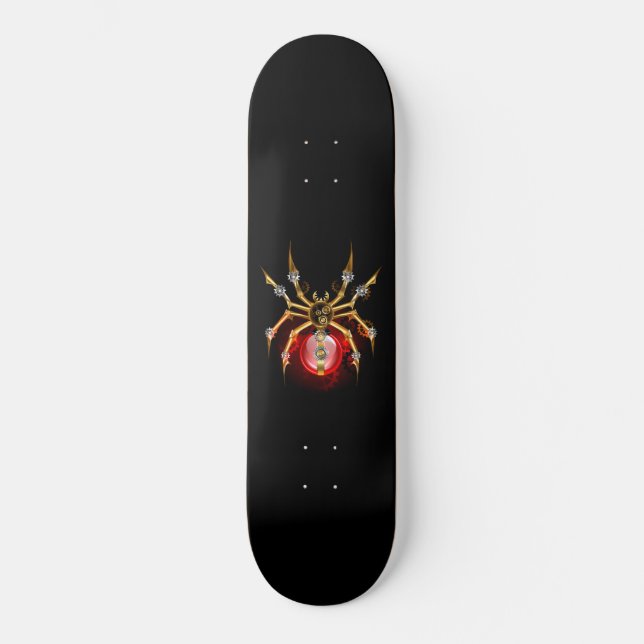 Skate Aranha-do-galo em preto (Frente)