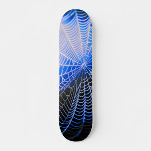 Skate Aranha Negra Azul Assustadora