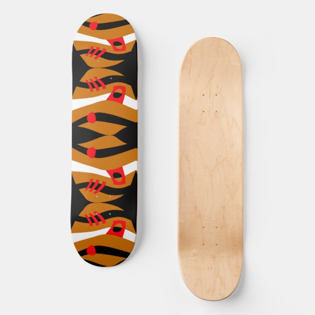 Skate Arca de abstrato Noah Preta Caramelo Vermelho Bran (Frente)