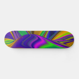 Skate Arco-íris de verão, Arte de Arco-íris 3D Abstrata