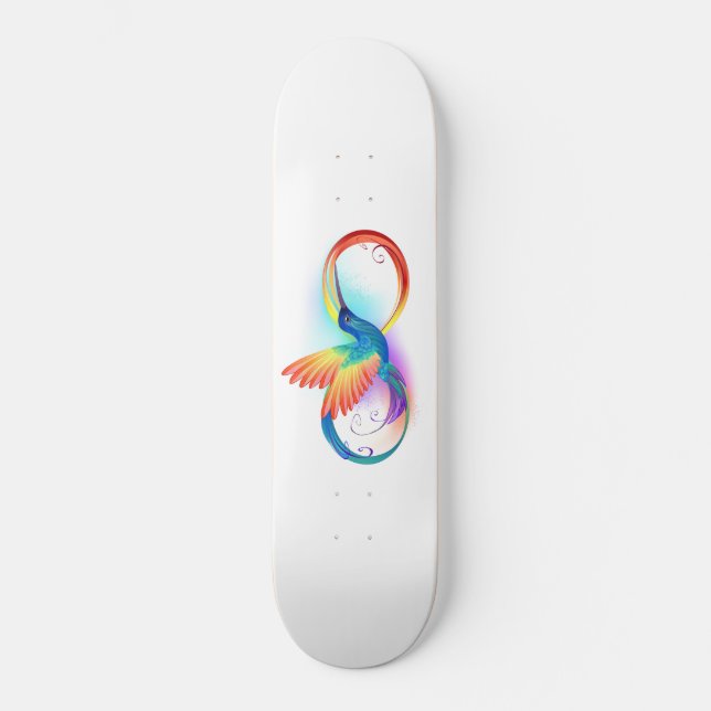 Skate Arco-íris Hummingbird com símbolo Infinito (Frente)