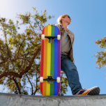 Skate Arco-íris Stripes LGBT Orgulho gay<br><div class="desc">Celebre seu orgulho LGBT com um padrão de stripe arco-íris com linhas vermelhas,  laranja,  amarelas,  verdes,  azuis e violetas. Para ver o design de orgulho gay colorido em outros itens,  clique na coleção "Rocklawn Arts".</div>