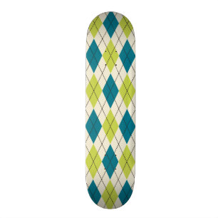 Skate Argyle azul e verde