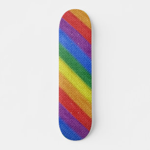 Skate Arrumação do Arco-íris com Sinalizador Stripes sem