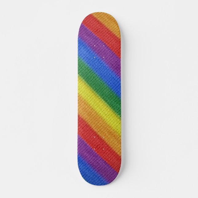 Skate Arrumação do Arco-íris com Sinalizador Stripes sem (Frente)