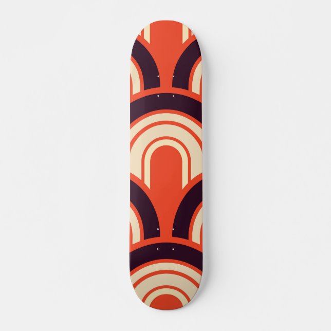 Skate Art Deco Anos 50 Retro-Abstrato Art (Frente)