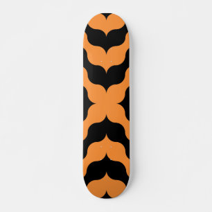 Skate Art Deco Black, Orange Retro-Abstrato Art