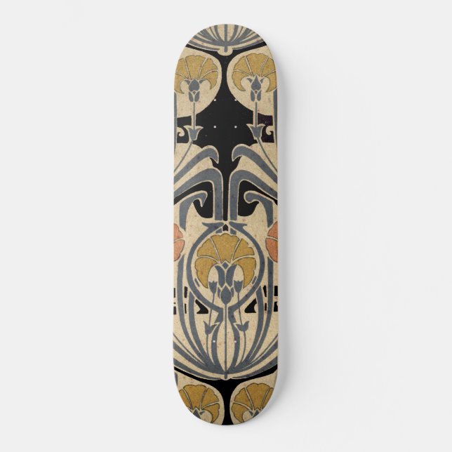 Skate Art Nouveau Design nº 7 @ VictoriaShaylee (Frente)