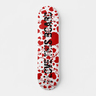 Skate ARTE 5 do teste padrão do CORAÇÃO + seu texto