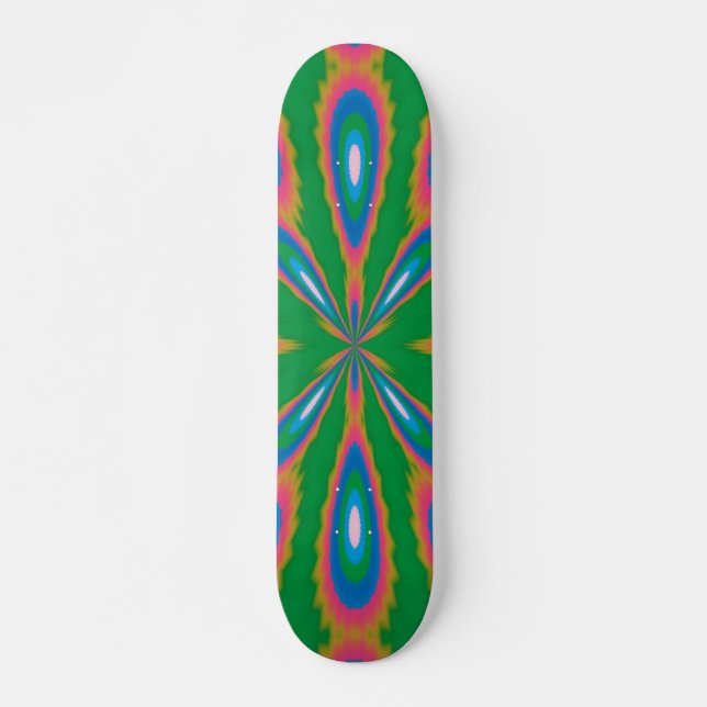 Skate Arte abstrata de jardim funky (Frente)