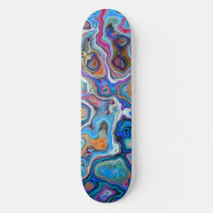 Skate Arte Abstrata Legal Padrões Coloridos Psicodélicos