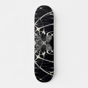 Skate Arte Abstrata Teia de Aranha Dourada