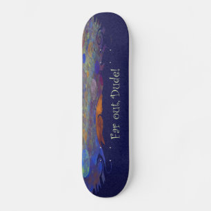 Skate Arte Abstrato do Universo Alternativa