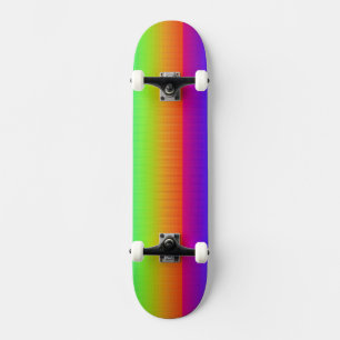 Skate Arte Azul Verde Amarelo Laranja Vermelho Roxo Arco