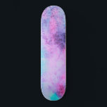 Skate Arte Bonito Azul Púrpura Salgada<br><div class="desc">Este design moderno e artístico é perfeito para a mulher das tendências e na moda. Apresenta um impressão de cor de água salgada, rosa claro, roxo, verde-verde e azul. É legal, único, feminino e contemporâneo. Estilize-se com esta única e única design pintada à mão pela artista da marca La Femme,...</div>