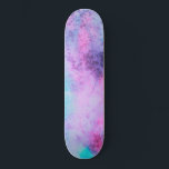 Skate Arte Bonito Azul Púrpura Salgada<br><div class="desc">Este design moderno e artístico é perfeito para a mulher das tendências e na moda. Apresenta um impressão de cor de água salgada, rosa claro, roxo, verde-verde e azul. É legal, único, feminino e contemporâneo. Estilize-se com esta única e única design pintada à mão pela artista da marca La Femme,...</div>