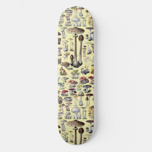 Skate Arte Botânica Cottagecore de Cogumelos Franceses V