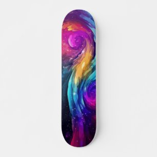 Skate Arte Colorida de Pintura em Abstrato