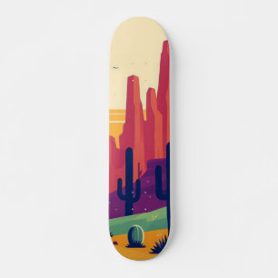 Skate Arte colorida do deserto do sudoeste