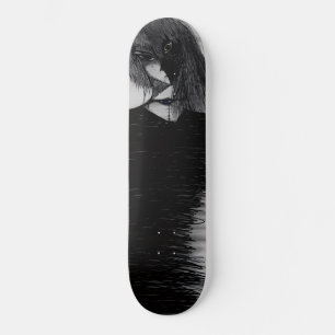 Skate Arte de Anime Fantasia Sombria de Corvo e Demônio