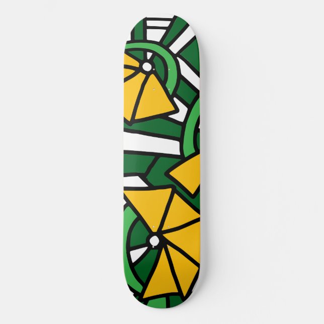 Skate Arte de Arroz das Flores Amarelas (Frente)