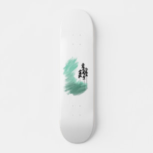 Skate arte de árvore verde escandinava simples menta mod