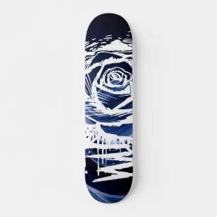 Skate Arte de Grafite Rosa Áspero – Rosa Branca Gotejant
